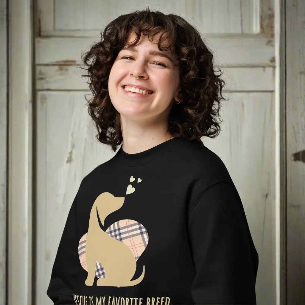 100% Organic Cotton Dog Rescue Sweatshirts | Rescue is My Breed