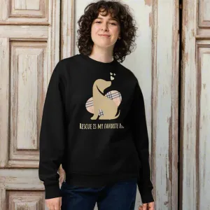100% Organic Cotton Dog Rescue Sweatshirts | Rescue is My Breed