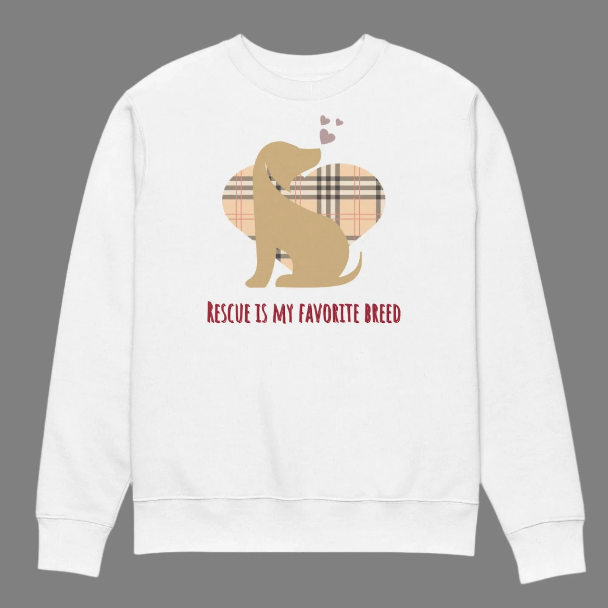 100% Organic Cotton Dog Rescue Sweatshirts | Rescue is My Breed