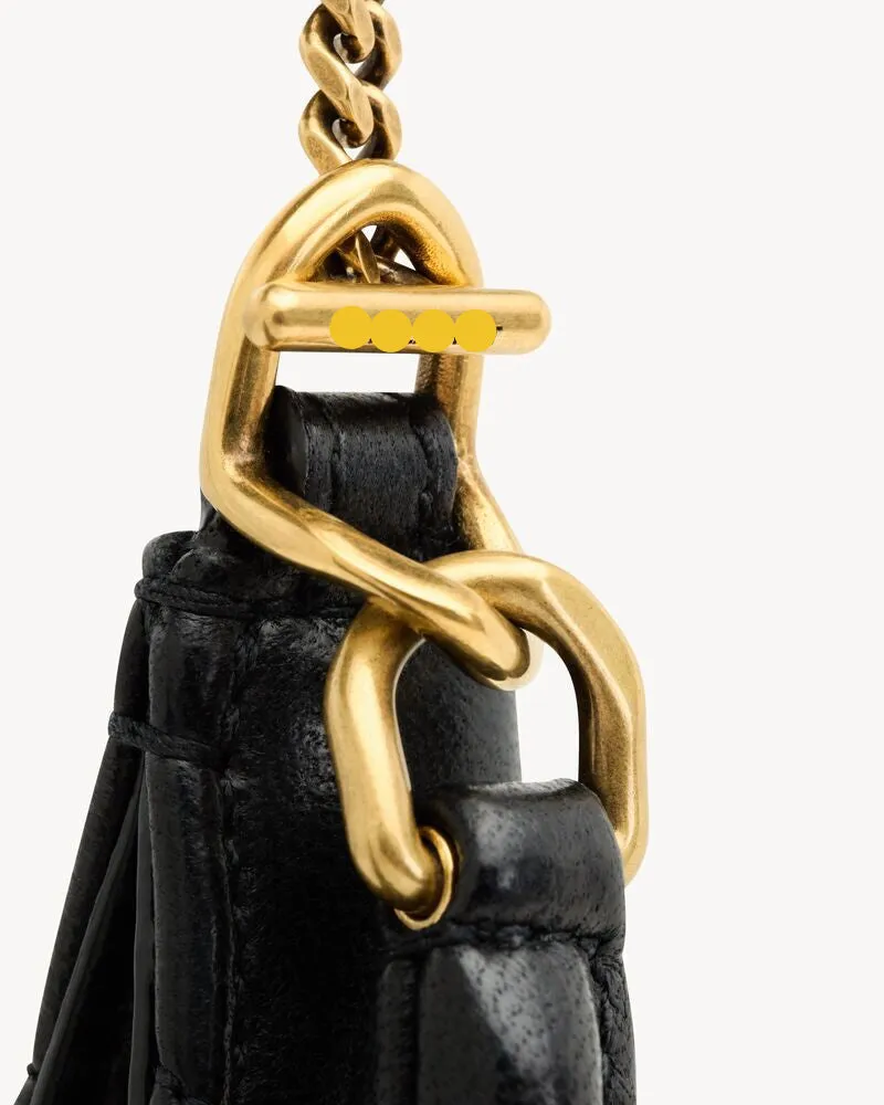 19CM Sade hove Black Sheepskin Underarm Shoulder Bag 793608