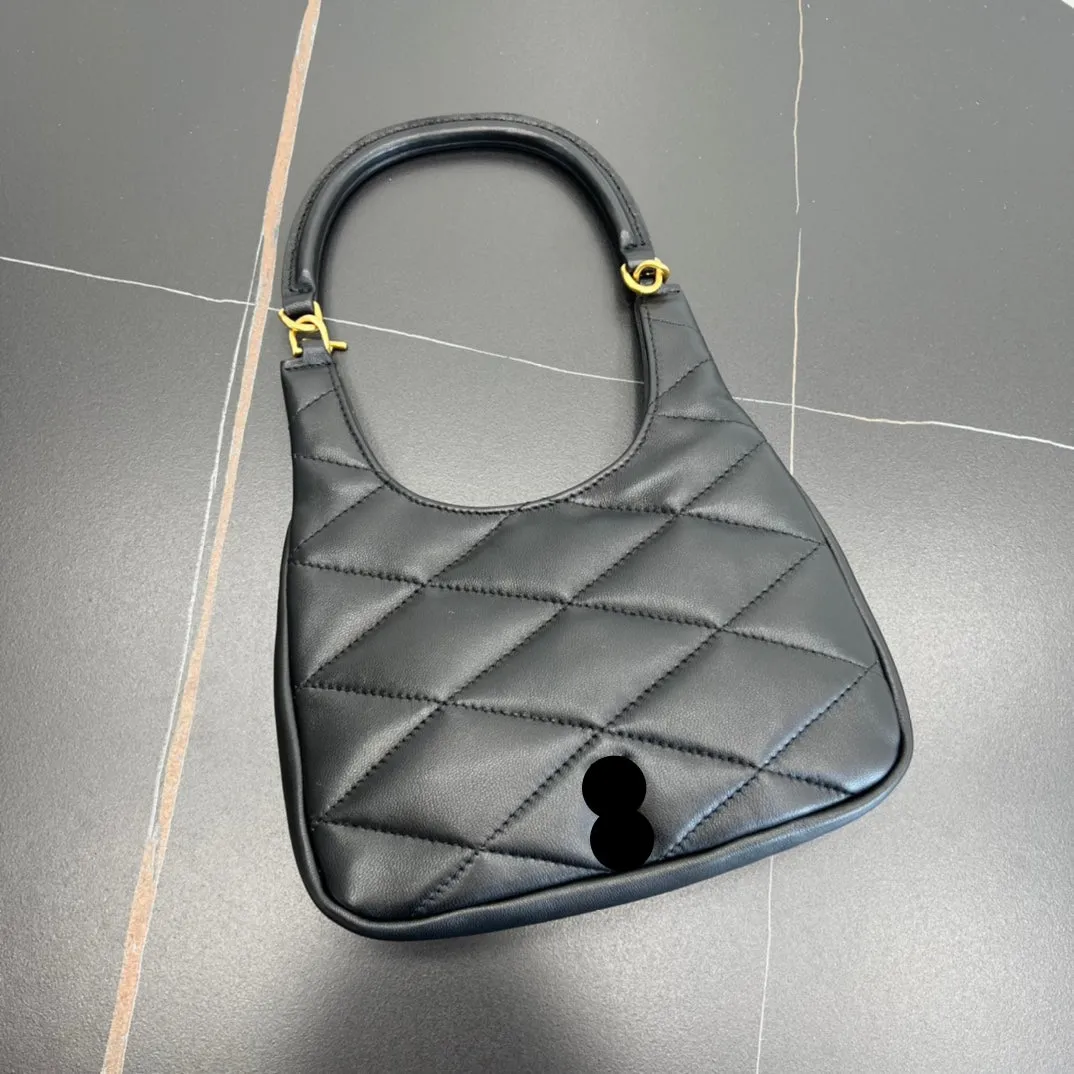 19CM Sade hove Black Sheepskin Underarm Shoulder Bag 793608