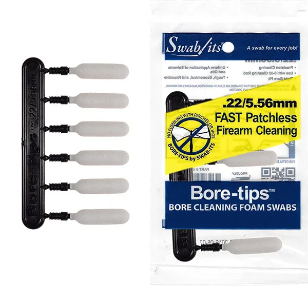 .22cal/.223cal/5.56mm Gun Cleaning Bore-tips® by Swab-its: Barrel Cleaning Swabs: 41-2201