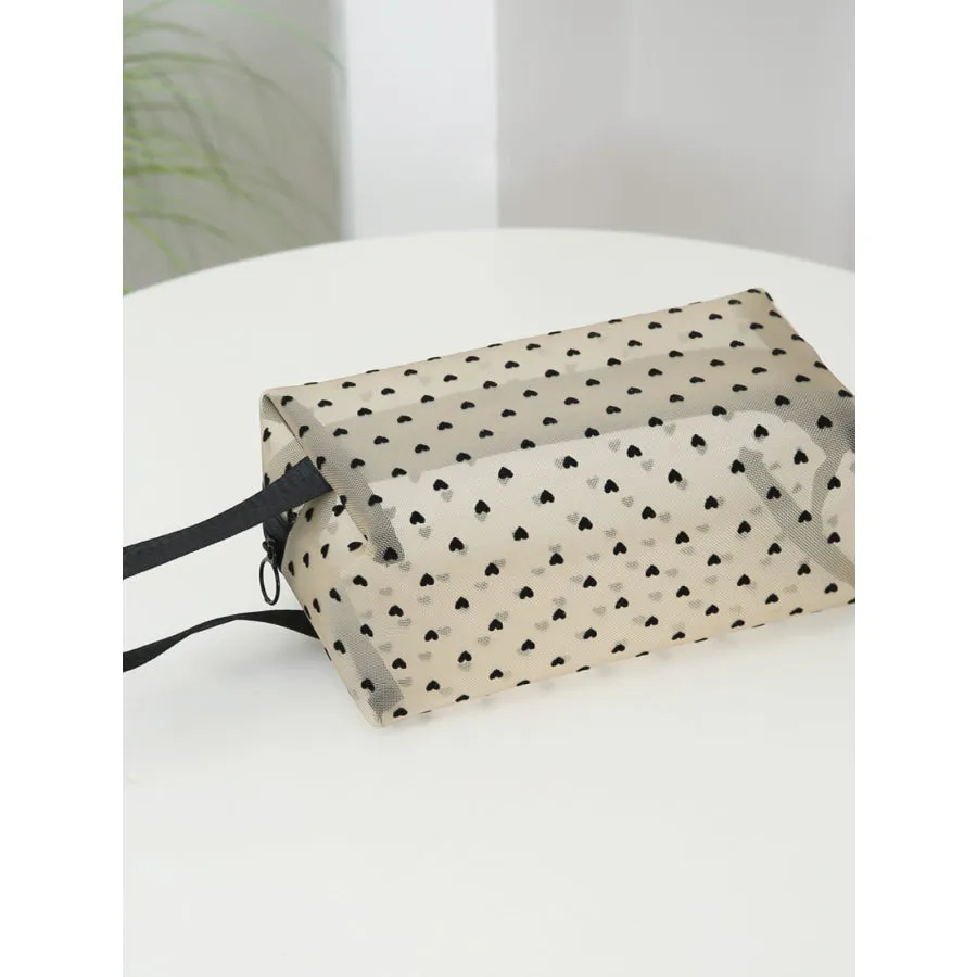 4- Piece Heart Polyester Storage Bag