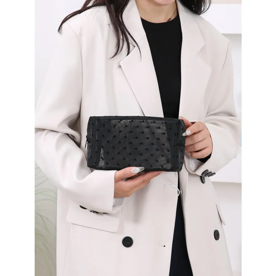 4- Piece Heart Polyester Storage Bag