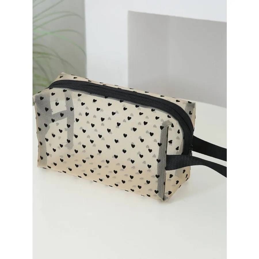 4- Piece Heart Polyester Storage Bag