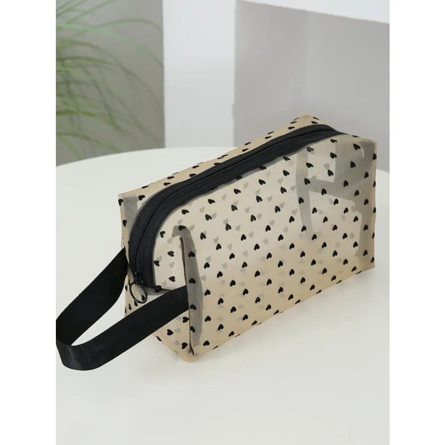 4- Piece Heart Polyester Storage Bag