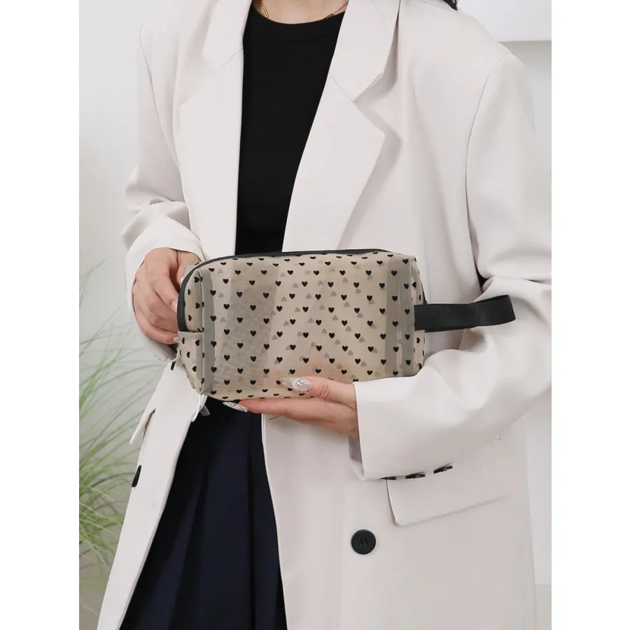 4- Piece Heart Polyester Storage Bag