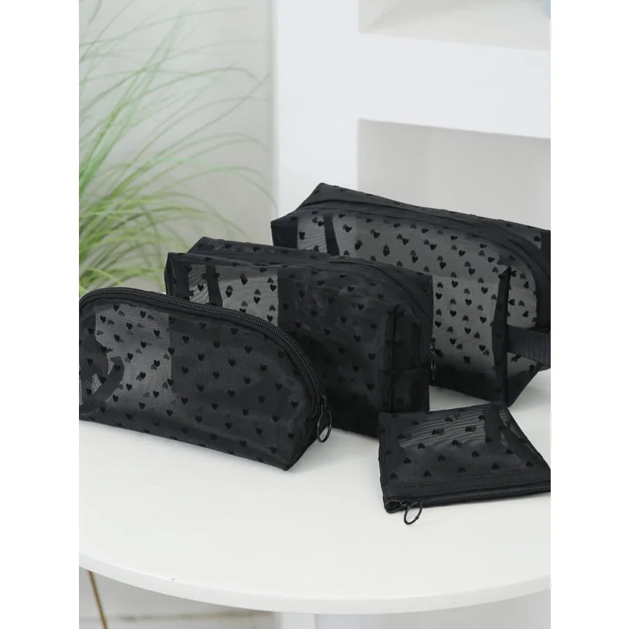4- Piece Heart Polyester Storage Bag