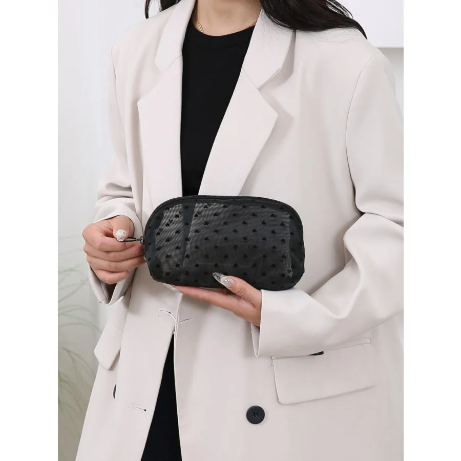 4- Piece Heart Polyester Storage Bag