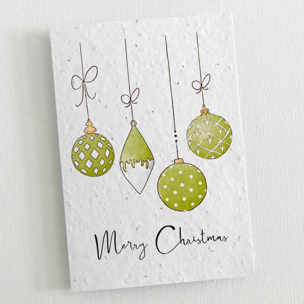 6 Plantable Christmas Cards - Baubles