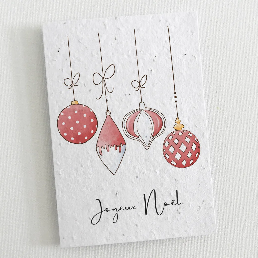 6 Plantable Christmas Cards - Baubles