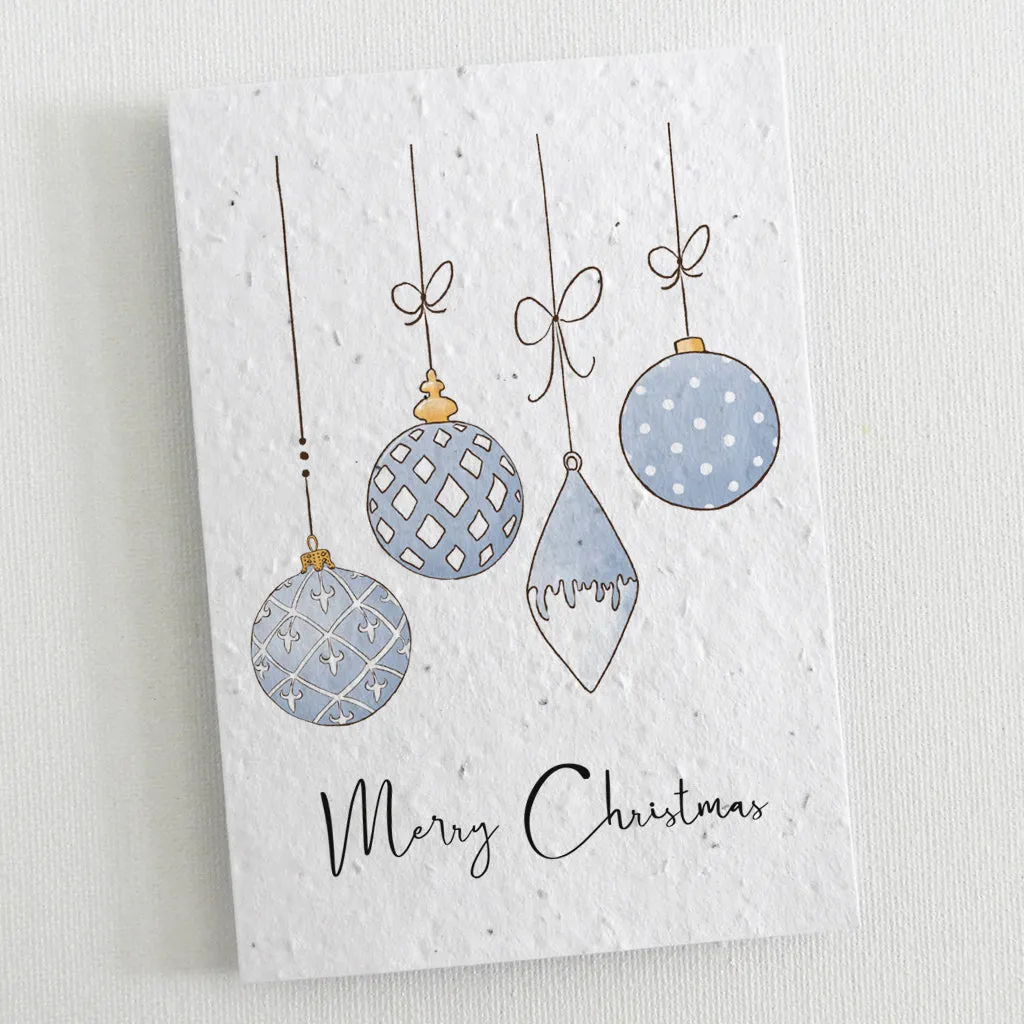 6 Plantable Christmas Cards - Baubles