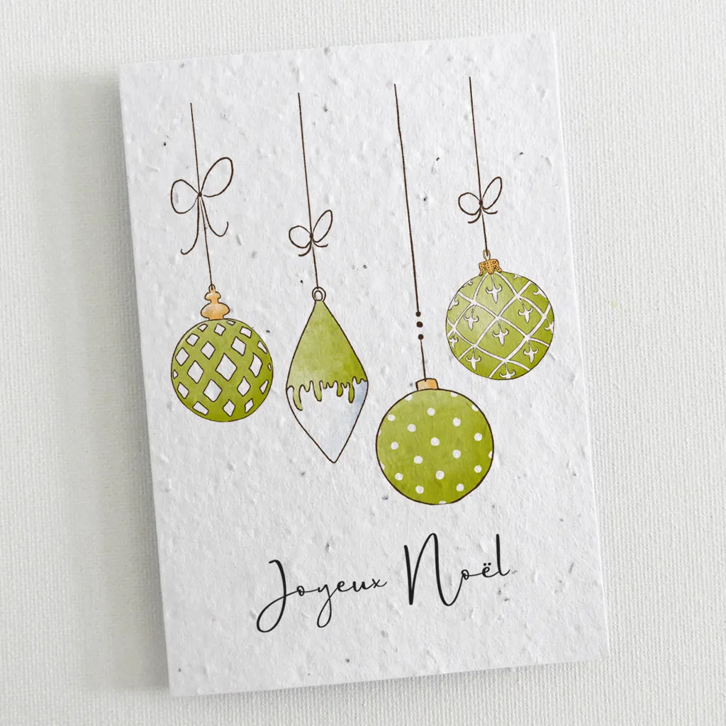 6 Plantable Christmas Cards - Baubles