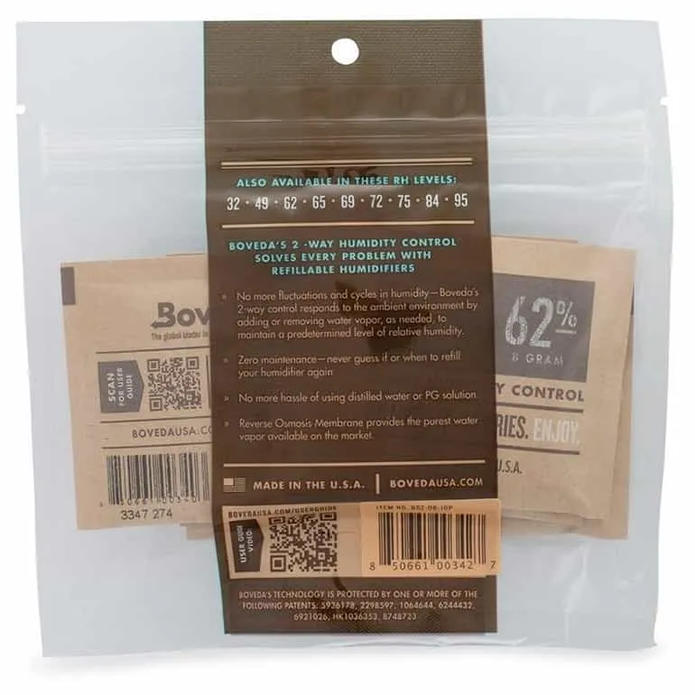 62% Boveda 8g 10-pack