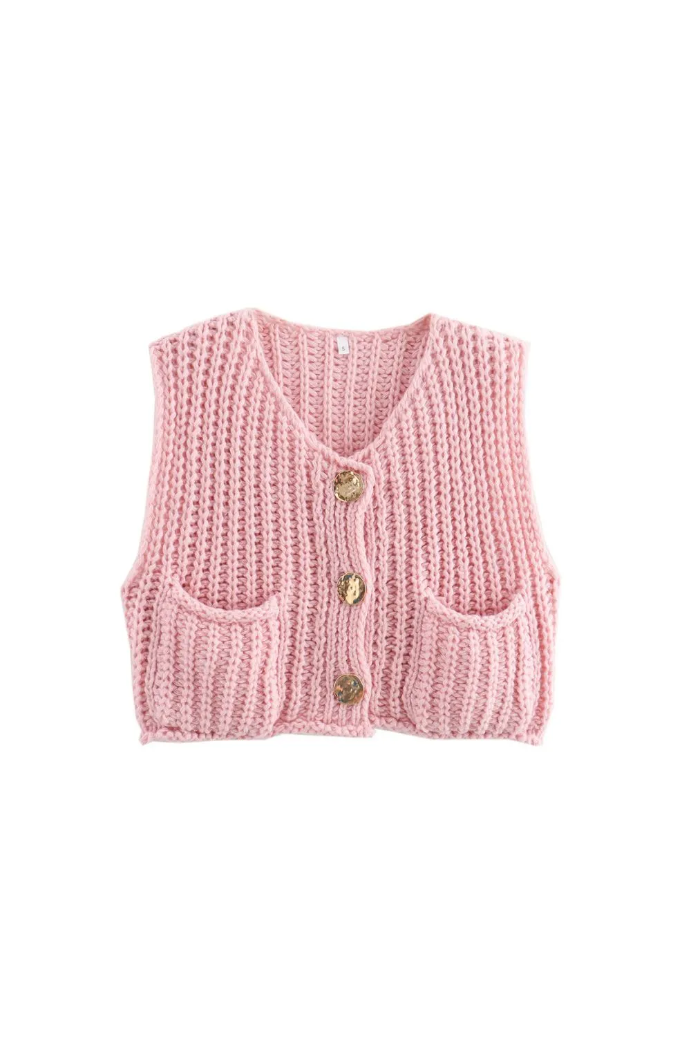 'Adelina' Stylish Chunky Ribbed Knit Vest
