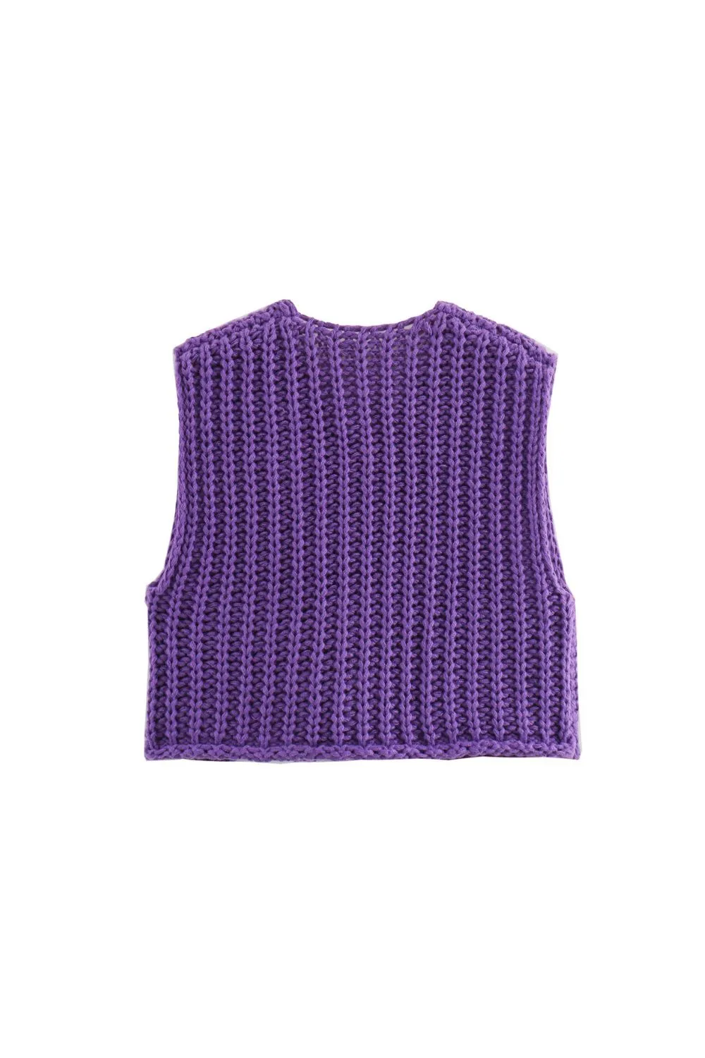 'Adelina' Stylish Chunky Ribbed Knit Vest