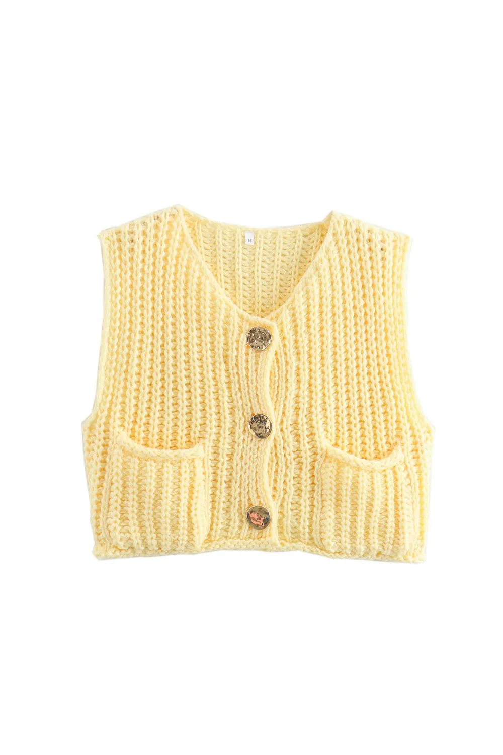 'Adelina' Stylish Chunky Ribbed Knit Vest