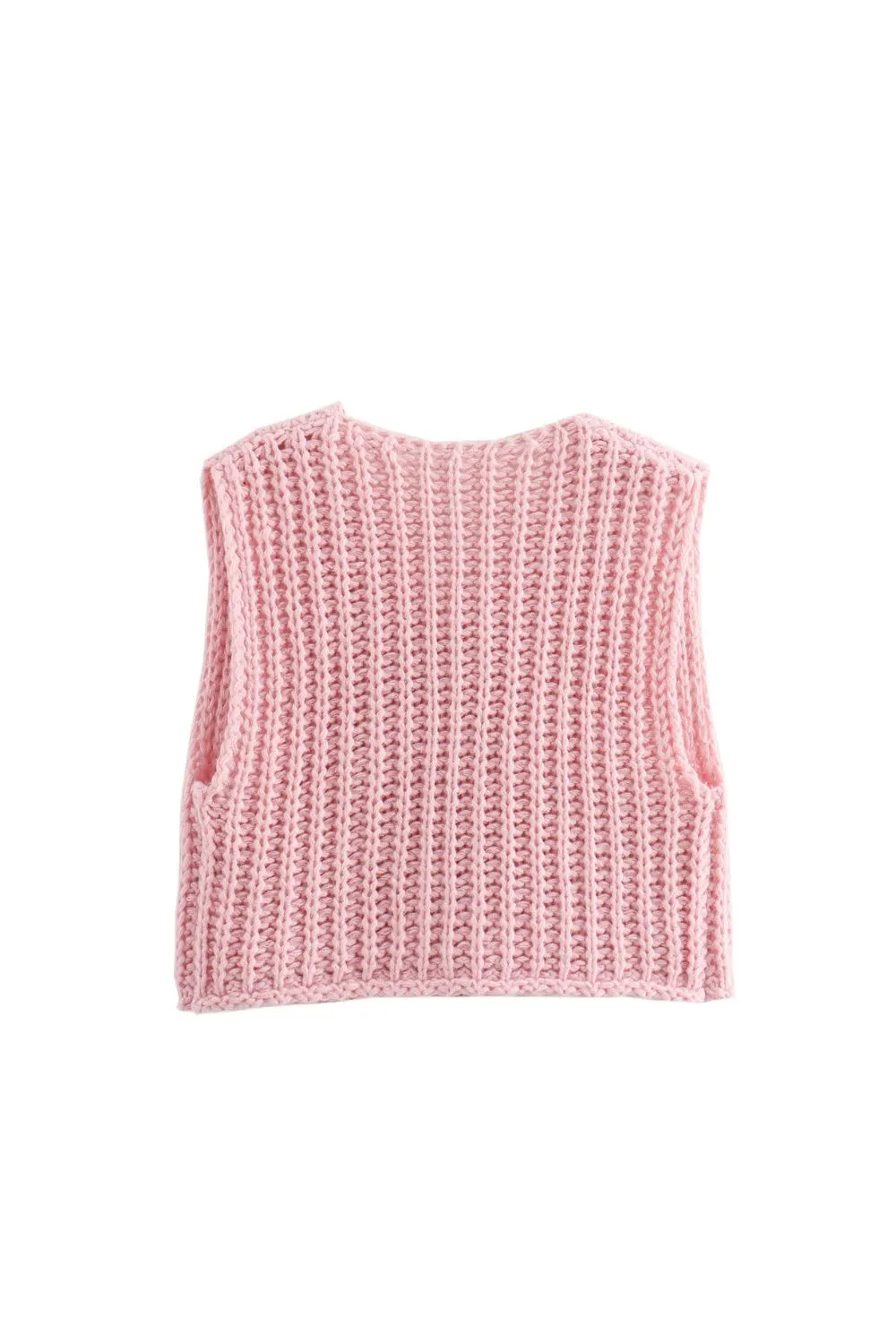 'Adelina' Stylish Chunky Ribbed Knit Vest