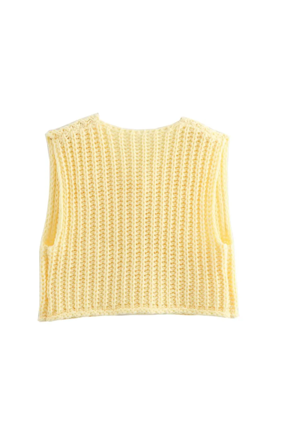 'Adelina' Stylish Chunky Ribbed Knit Vest