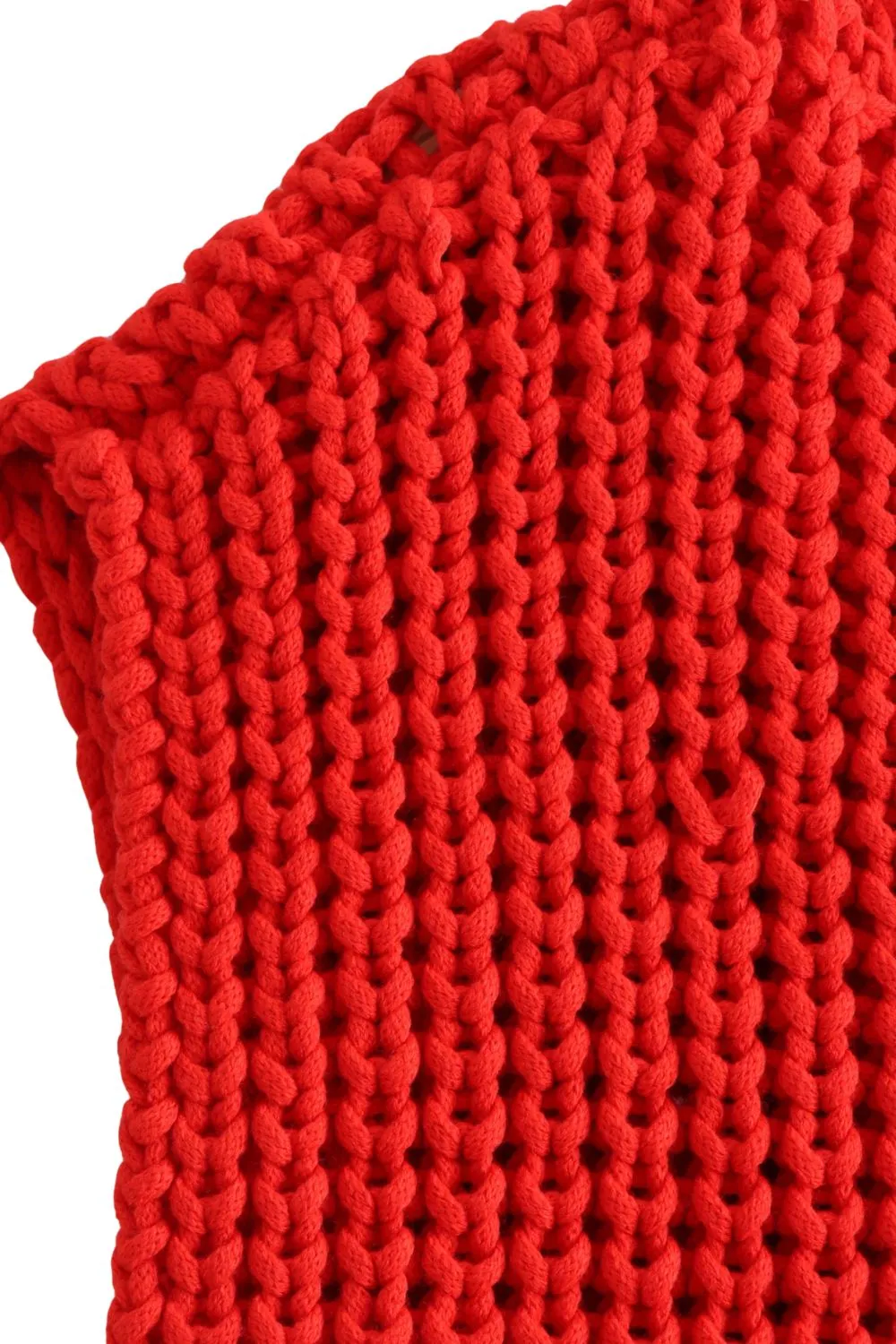 'Adelina' Stylish Chunky Ribbed Knit Vest