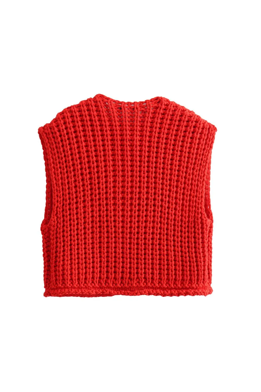 'Adelina' Stylish Chunky Ribbed Knit Vest