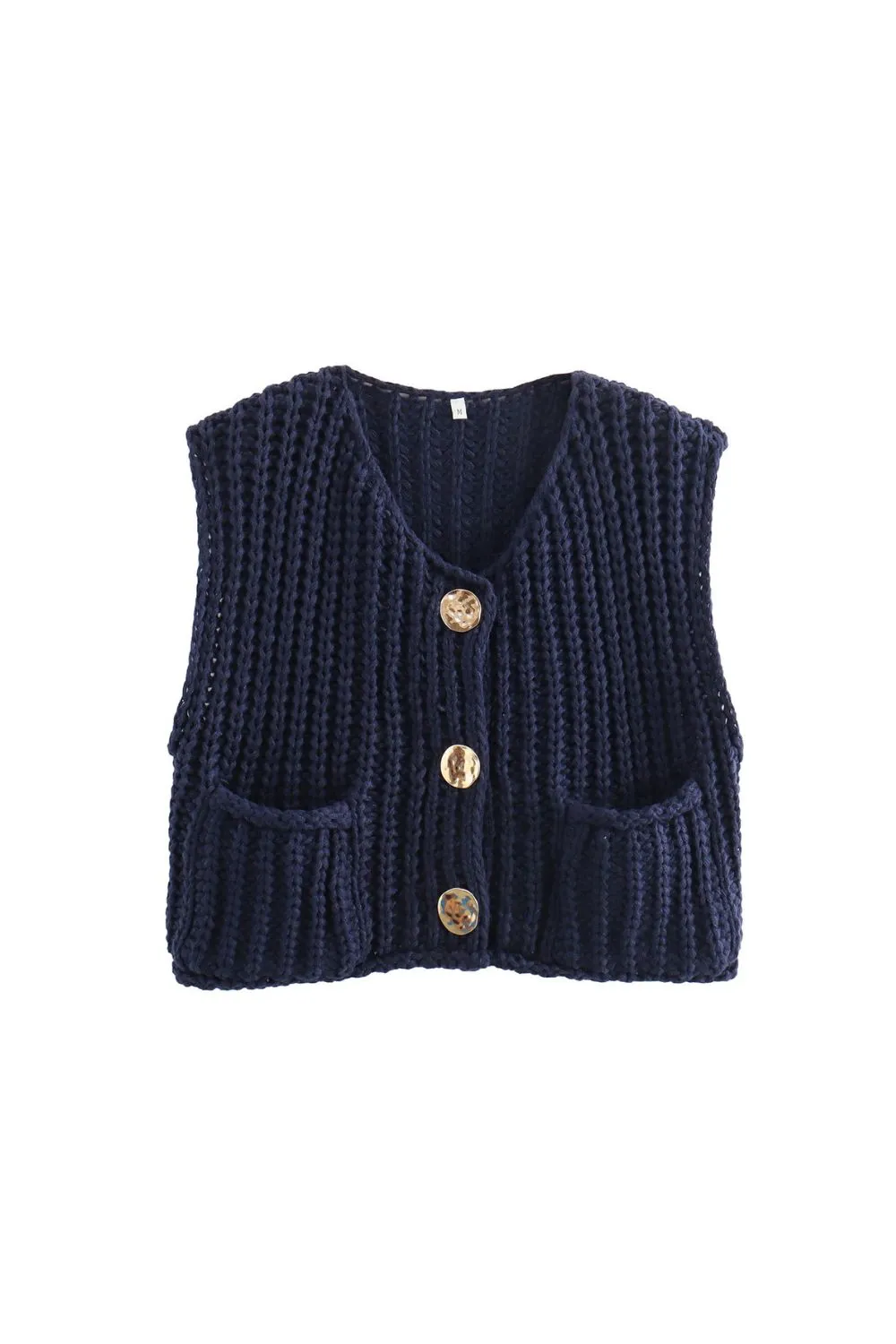 'Adelina' Stylish Chunky Ribbed Knit Vest