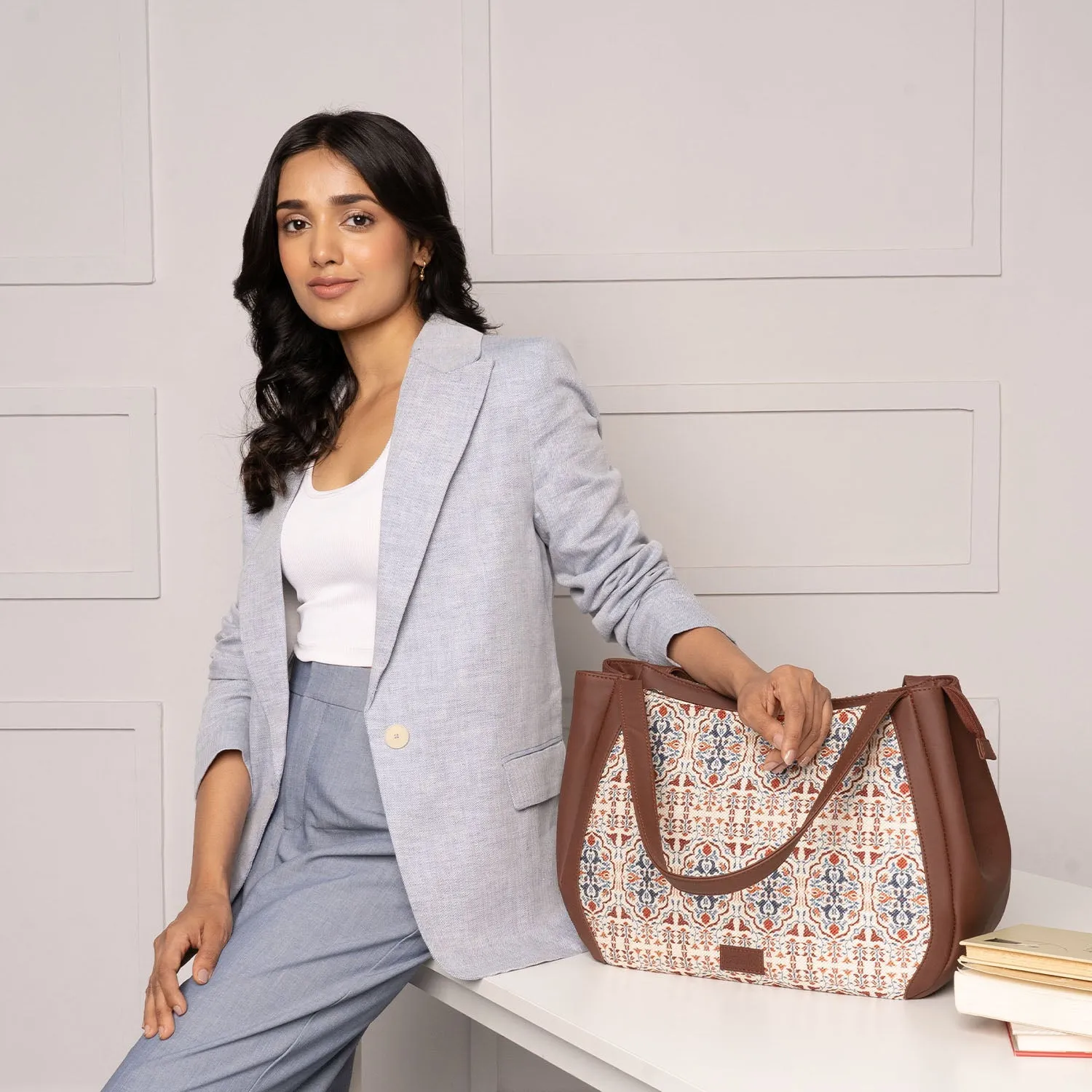 Agra Floral Luna Handbag