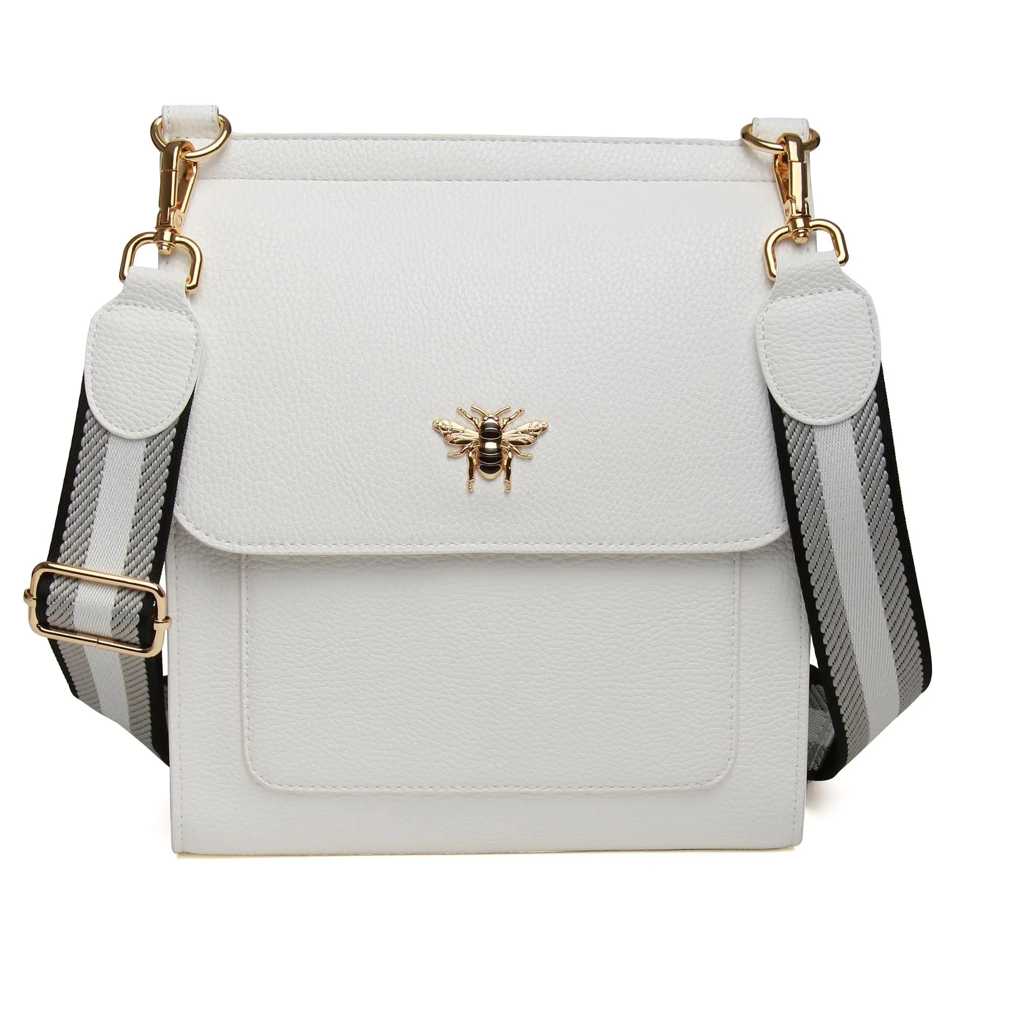 Alice Wheeler Large Bloomsbury Crossbody Bag - White
