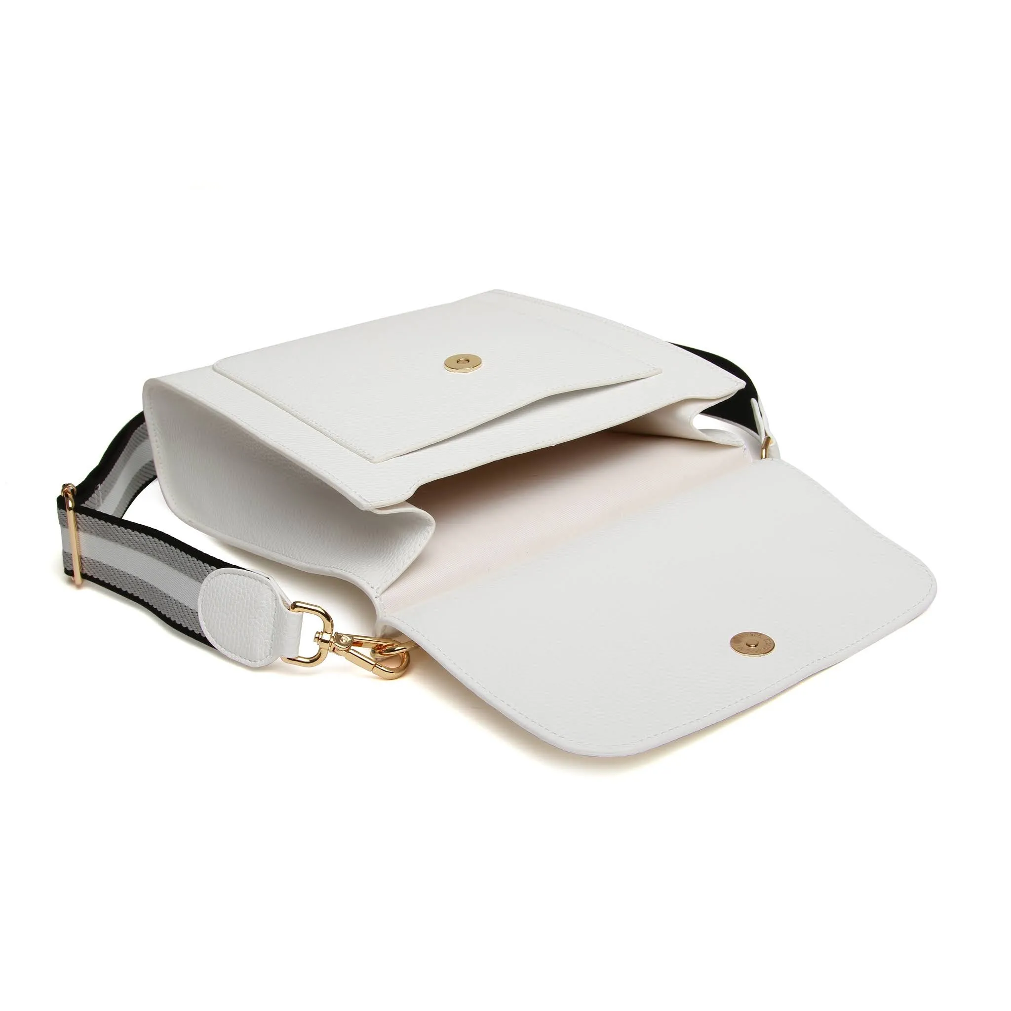 Alice Wheeler Large Bloomsbury Crossbody Bag - White