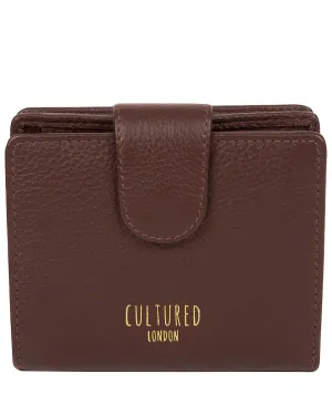 'Annalise' Dark Tan Leather Purse