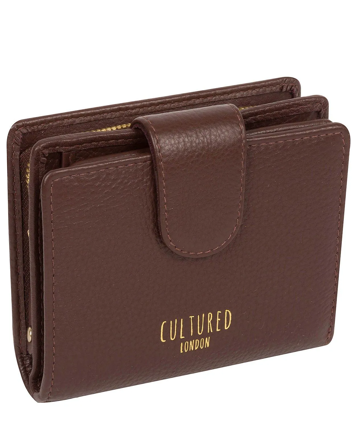 'Annalise' Dark Tan Leather Purse