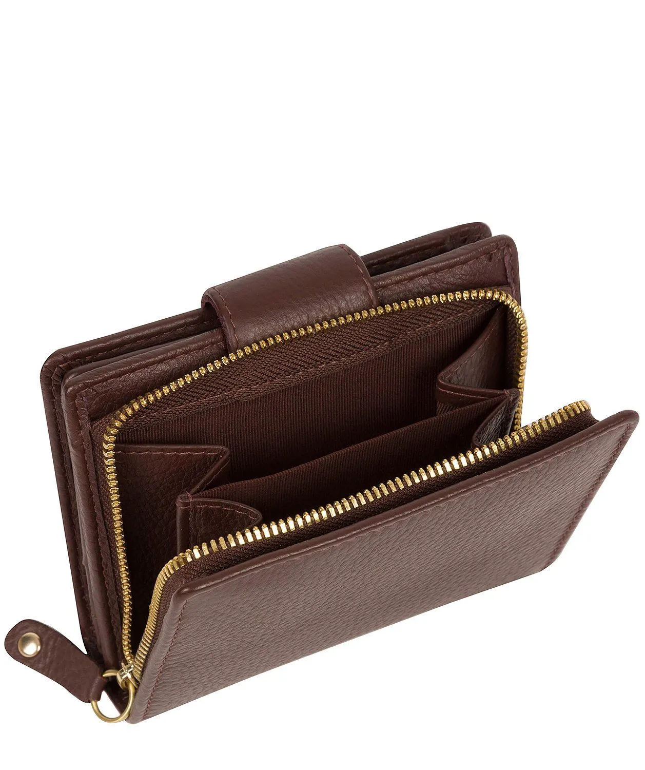 'Annalise' Dark Tan Leather Purse