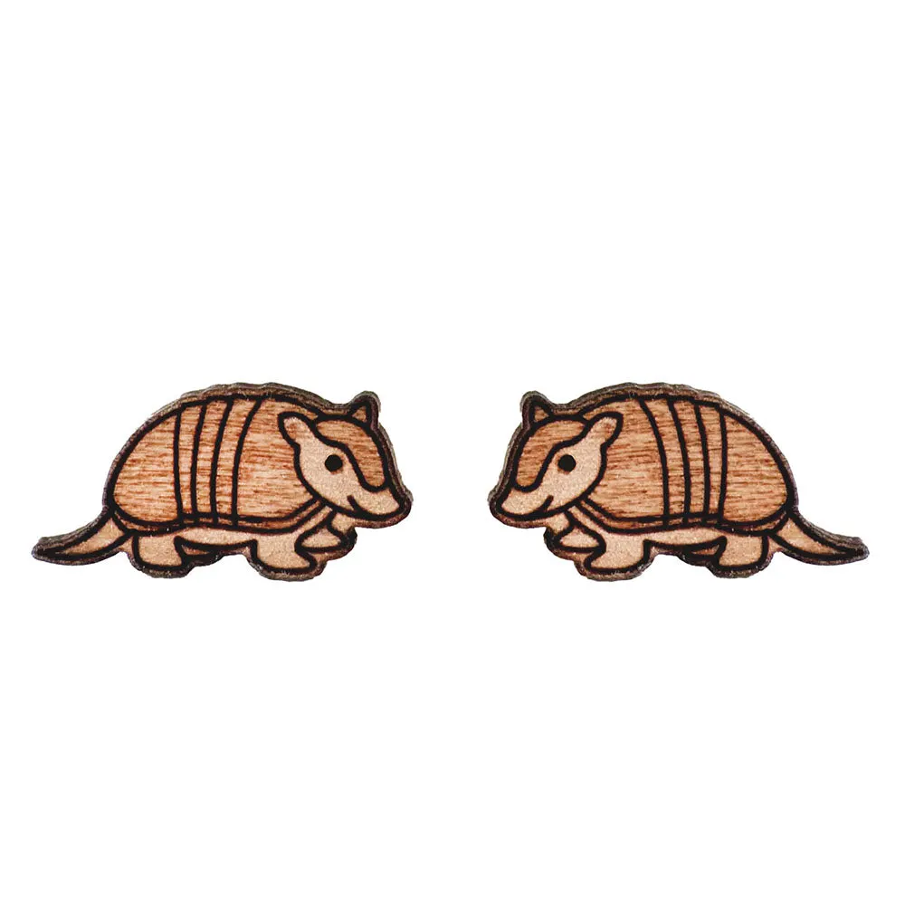 Armadillo Cherrywood Earrings