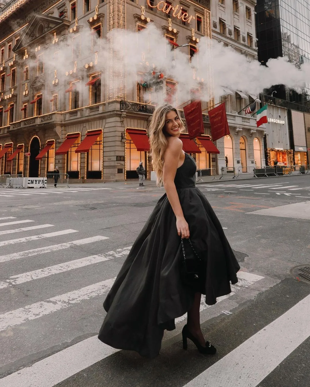 Audrey Black Stylish Evening Dress