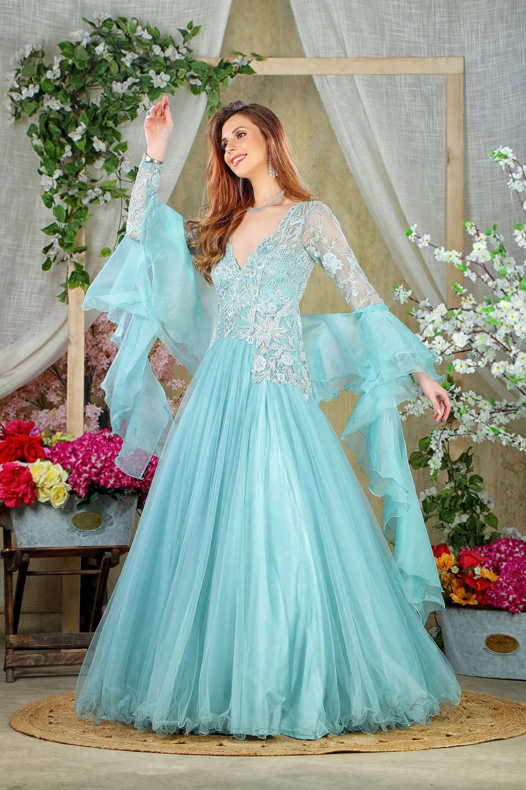 Baby Blue stylish Gown