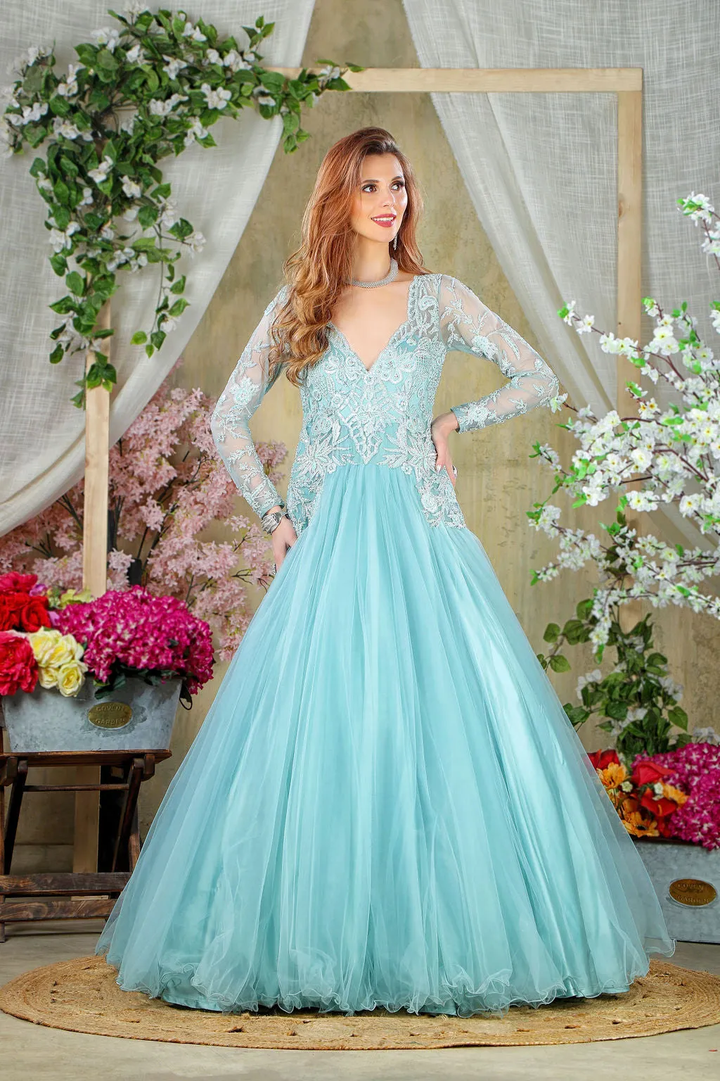 Baby Blue stylish Gown
