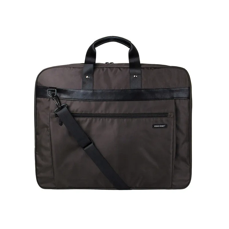 BAGSMART Lightweight Black Nylon Business Dress Garment Bag With Handle Clamp Waterproof Suit Bag Men'S Suit Travel Bag