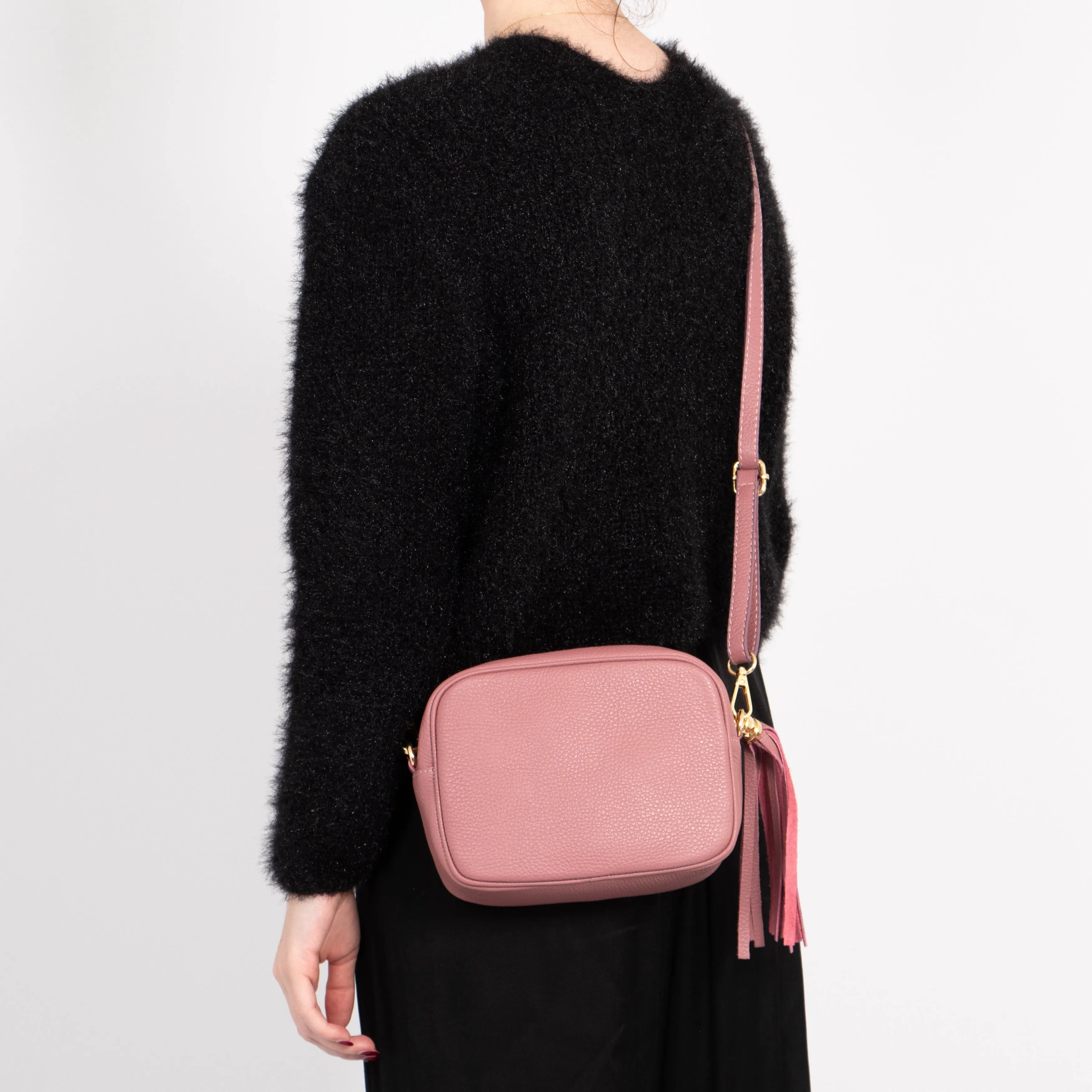Beau Crossbody Bag - Dusty Pink, Pebbled