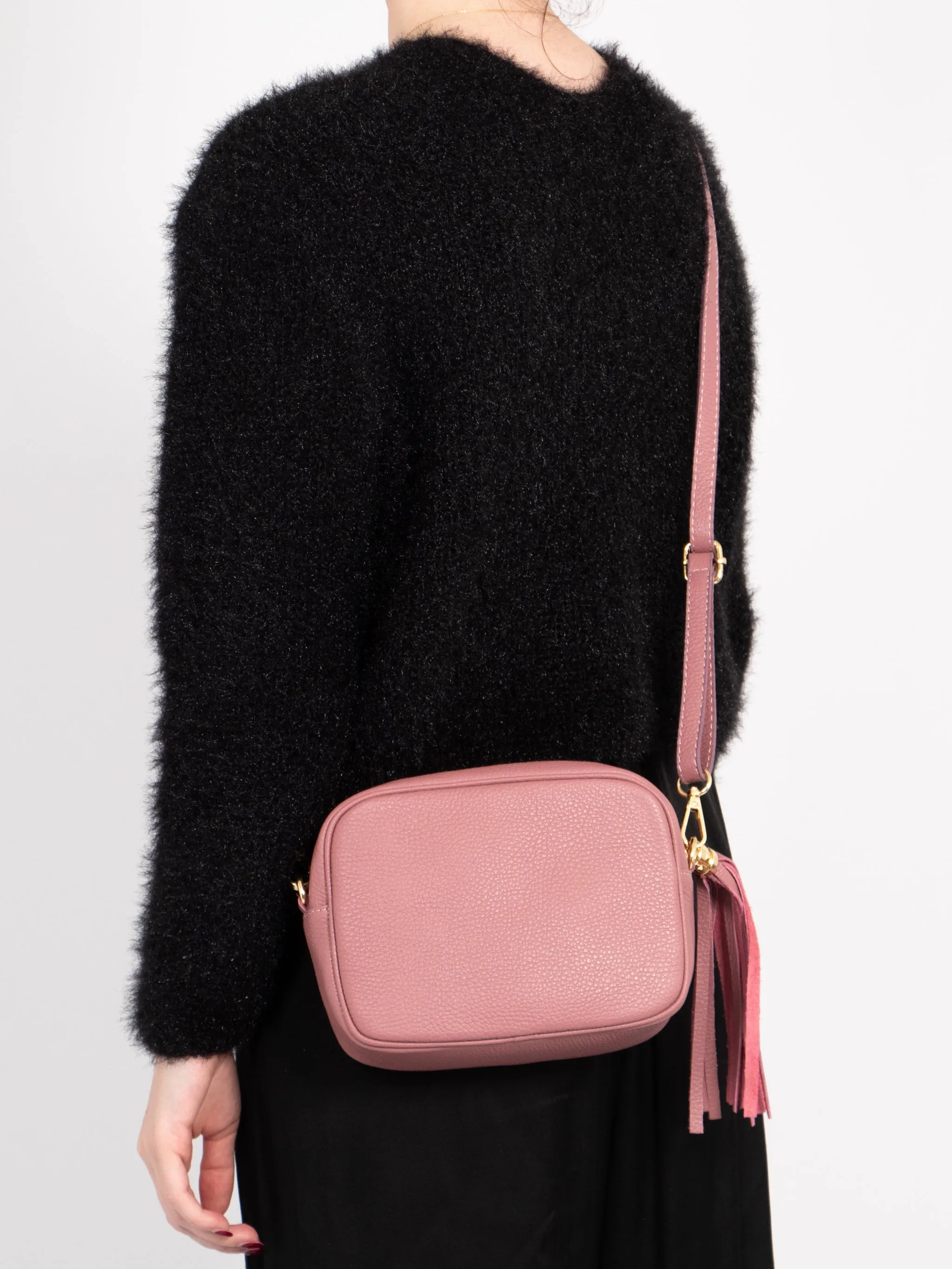 Beau Crossbody Bag - Dusty Pink, Pebbled
