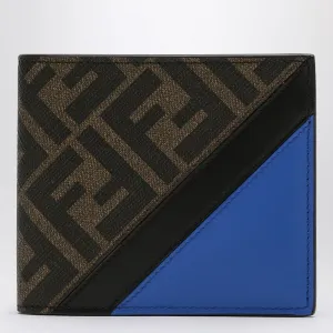 BI-FOLD DIAGONAL FF CANVAS WALLET BROWN