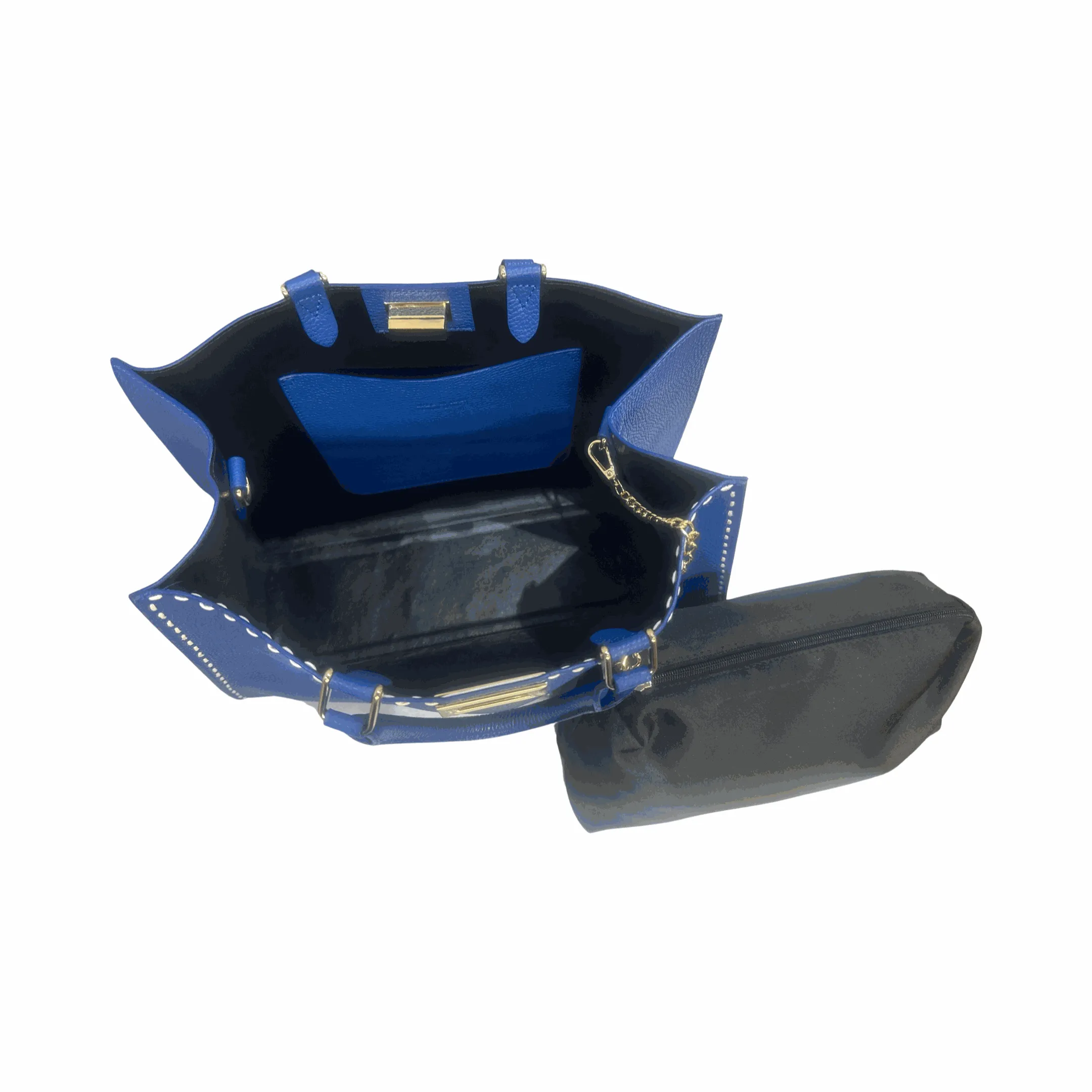 Black Large Leather Tote Bag