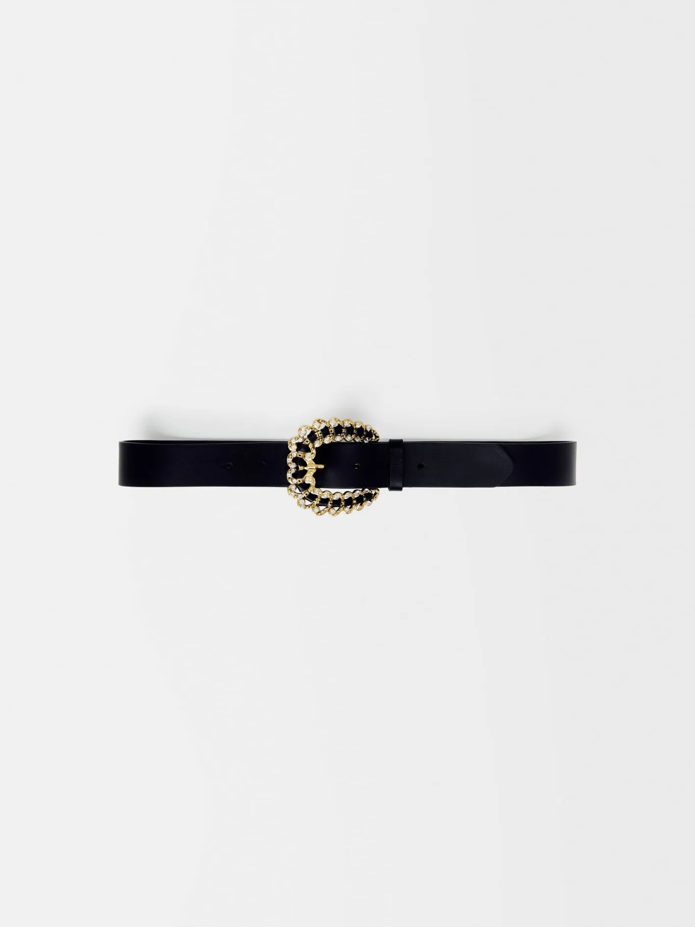 BLACK LEATHER BELT