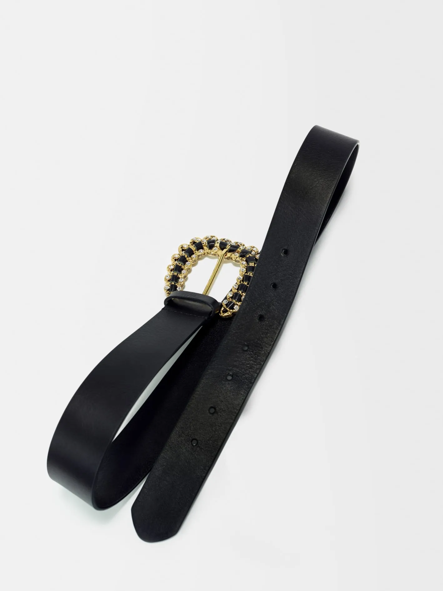 BLACK LEATHER BELT