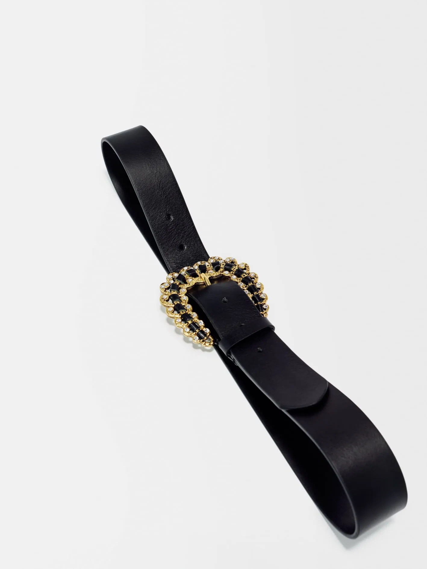 BLACK LEATHER BELT