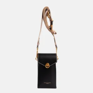 Black Leather Corallo Phone Bag