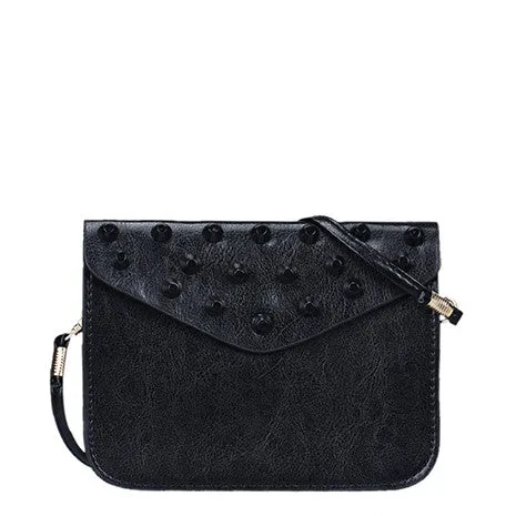Black Studded Shoulder Bag