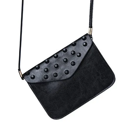 Black Studded Shoulder Bag