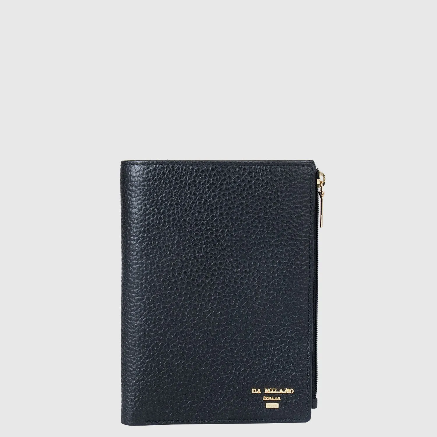 Black Wax Leather Passport Case
