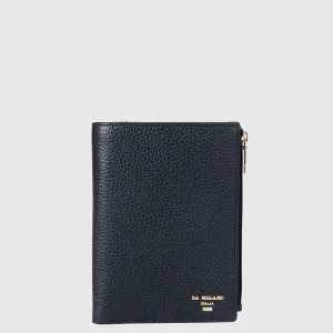 Black Wax Leather Passport Case