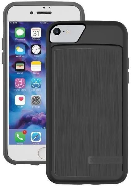 BODY GLOVE 9577101 iPhone 7 SATIN Wallet Case (Black/Charcoal)